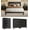 5 PCS-Set 1-Black, variant on 5 Pieces Bedroom Furniture Set, Includes Queen Size Bed Frame with Headboard, 2 Wooden 6- Drawers Dressers，Nightstand Set of 2 for Bedroom, White