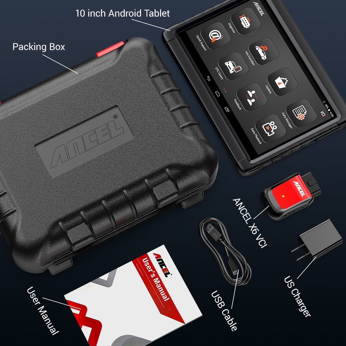 [Second-hand] ANCEL Car OBD2 Scanner Full System Bi-directional Diagnostic Tool Code Reader