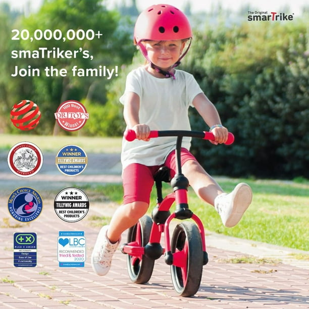 smarTrike Toddler Balance Bike - Vélo d'équilibre léger et réglable pour  enfants, Rouge (105-0100), Petit 