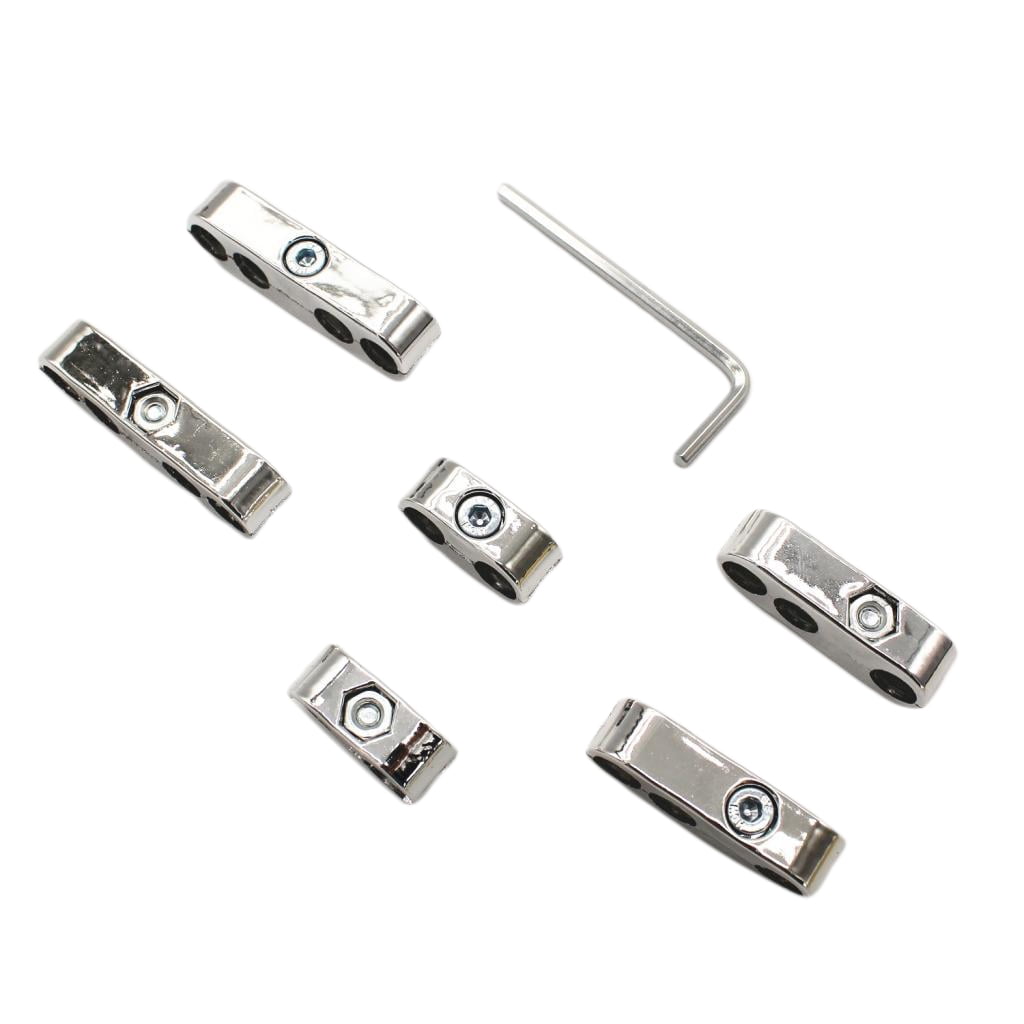6Pcs Plastic Chrome Spark Plug Wire Separators Holder 7mm 8mm For Chevy