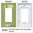 thumbnail image 3 of Yayeee Rocker Switch Wall Plate 1-Gang 4.6"x2.9" Home Decorative Outlet Cover, Martini with Olive, 3 of 6