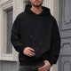 thumbnail image 1 of Sudadera con capucha para hombre, color liso, deportiva, de moda, holgada, con cremallera, cordón, bolsillo, manga larga, blusa de poliéster., 1 of 7