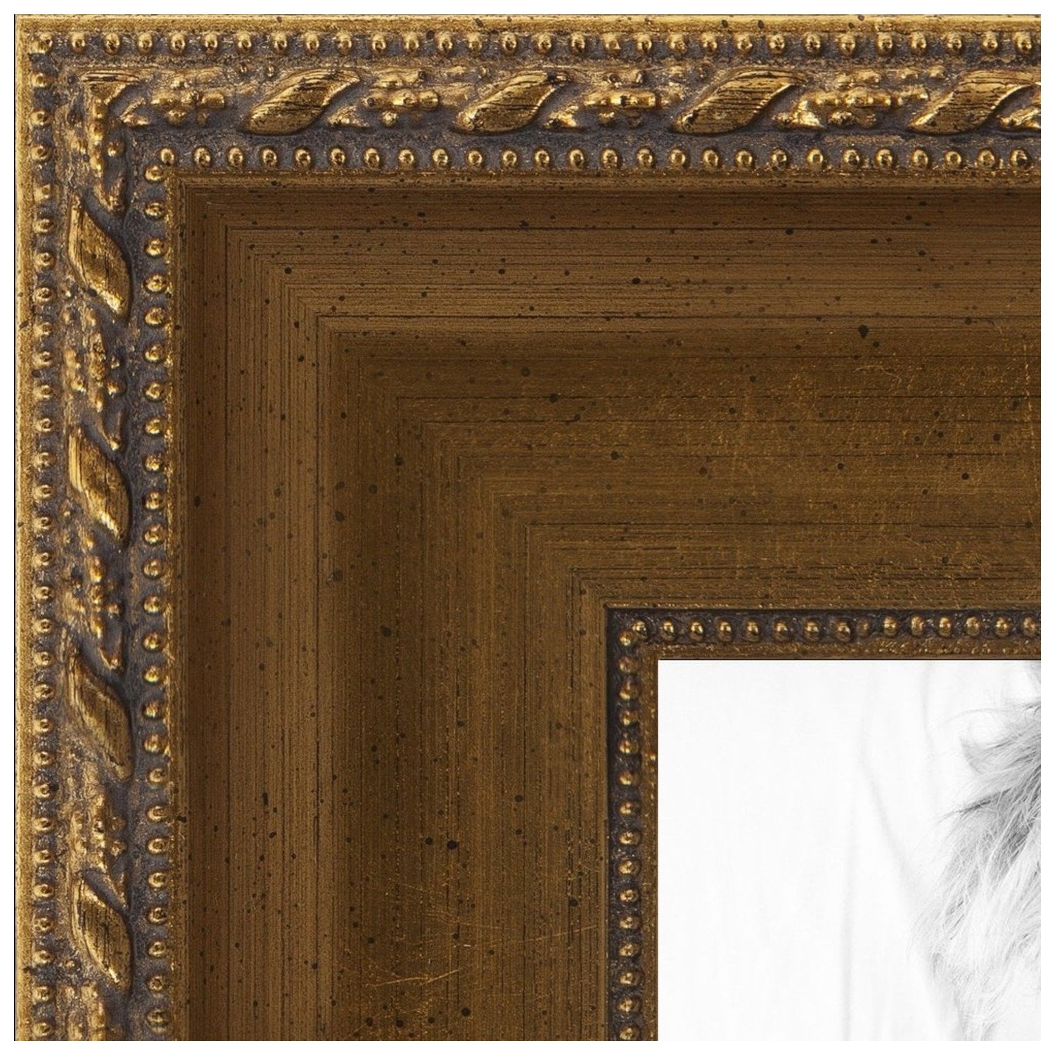 ArtToFrames Custom Picture Poster Frame  Muted Gold  1.5" Wide Wood 4624 