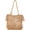 Camel, variant on Women Square Lock Crossbody Woven Bag Summer Leisure Straw Woven Bag Shoulder Beach Bag Female Messenger Bag Brown