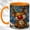 Orange, variant on Holiday Reindeer Coffee Mug, Winter Deer Mug, Ceramic 11 oz