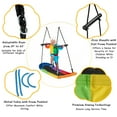 thumbnail image 6 of Costway Saucer Tree Swing Surf Kids Outdoor Adjustable Oval Platform w/ Handle Colorful, 6 of 9