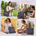 thumbnail image 6 of XYZCANDO Christmas Bow Dark Quilted Shoulder Tote Bag Large Capacity Lightweight Handbag for Women Holiday Shopping Travel Work Daily Use, 6 of 7