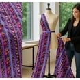 thumbnail image 5 of Soimoi Cotton Voile Fabric Bird,Stripe & Paisley Printed Craft Fabric by The Yard 42 Inch Wide, 5 of 7
