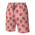 thumbnail image 5 of Kdxio Strawberries Pattern Mens Casual Shorts - Drawstring Summer Beach Sports Shorts for Men, 5 of 9