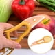 thumbnail image 5 of Cortador de aguacate de plástico, deshuesador de verduras, herramientas con agarre antideslizante para mango naranja, 5 of 9