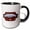 Black/White, variant on 3drose, a Fishing Trophy of a Coho Salmon Mounted on a Mahogany Plaque, 11oz Two-tone Yellow Mug