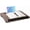 Brown With Wrist Rest, variant on Portable Laptop Desk Fits Up to 16" Laptops, with Tablet Slot, Built-in Cushion, for & Office,Lap Desk for Laptop,Lap Desk with Cushion (Black, Medium)