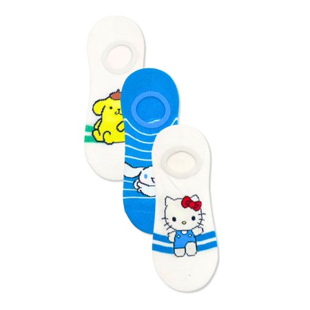 Hello Kitty & Friends Women's Scoop Liner Socks, 3-Pack, Size 4-10