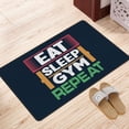 thumbnail image 3 of DouZhe Eat Sleep Gym Repeat Rugs Doormat, Non-Slip Machine Washable Carpets Floor Door Mat , 36" x 24", 3 of 6