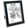 thumbnail image 2 of Isaac Jacobs 8x10 Black W/ White Vertical & Horizontal Double Border Picture Frame w/ Black Fabric Easel, Wall-Mountable, Made for Tabletop, 2 of 6