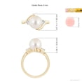 thumbnail image 5 of ANGARA Classic Freshwater Cultured Pearl Bypass Ring in 14K Yellow Gold for Women | June Birthstone, Birthday, Anniversary, Jewelry Gift for Women | Pearl Ring, 5 of 8