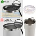 thumbnail image 5 of Annvchi 2 Pack Flip Straw Lid Replacement for Stanley 40 oz Tumbler, Leak-Proof & Durable Straw Cover Accessories, BPA-Free Cup Lid for Stanley Quencher H2.0, Adventure Tumbler, 5 of 8