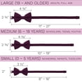 thumbnail image 4 of Classic Pre-Tied Soft Crape Bow Tie for Wedding Formal Events Solid Tuxedo, by Bow Tie House (Medium, Plum), 4 of 5