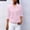 Pink, variant on Abtuhar Women Long Sleeve Tops Solid Collar Chiffon Loose Straight Hem Soft Fabric Fall Shirts