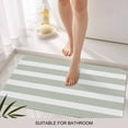 thumbnail image 3 of Sage Green Stripe Door Mat&nbsp;Indoor Outdoor Entrance,Non Slip Small Rug for Kitchen Bathroom Entryway Rug,Modern Simple Geometric White Striped Washable Doormat Floor Mat 18x30 Inch, 3 of 8