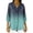 Mint Green, variant on Womens 3/4 Sleeve Tops V Neck Button Down Shirts Gradient Business Cardigan Lace Neckline Beach Outfits Yellow L