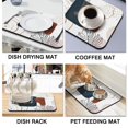 thumbnail image 5 of Washable Rubber Boho Style Vintage Floral Dish Drying Mats for Kitchen Counter Home Large Coffee Bar Pad Accessories and Decor for Utensils Stemware 18''x24'', 5 of 6