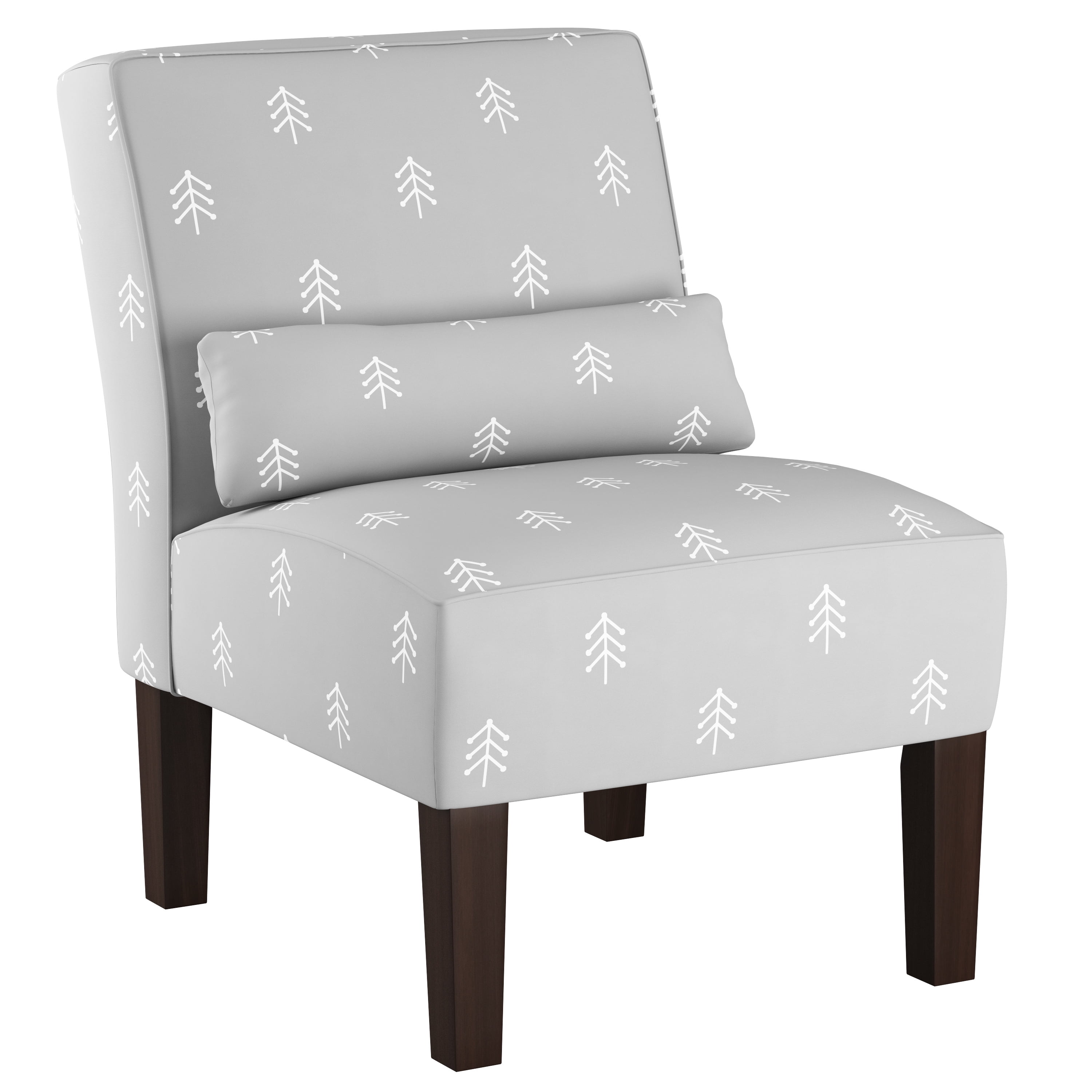 Skyline Furniture Armless Chair in Line Tree Grey - Walmart.com