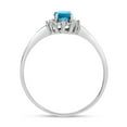 thumbnail image 5 of 14k White Gold Oval Blue Topaz And Diamond Ring, 5 of 6