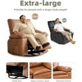 thumbnail image 2 of Aoile Large Recliner, Manual Recliner Sofa Chairs for Living Room, Bedrooms, Home Theaters, 400lbs Weight Capacity, Retro Brown, 2 of 8