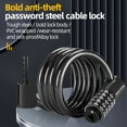 thumbnail image 3 of Cadenas de Vélo, Cadenas Antivol Enroulé Câble de Vélo Lourd Cadenas vélo Électrique Cadenas de Vélo Nebublu - Câble Lourd pour Enfants Vélo Électrique - Combinaison Résistante au Vol Enroulée Robuste Réinitialisable Vélo de Route, 3 of 6