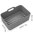 thumbnail image 2 of Air Fryer Basket Liner, Reusable Silicone Air Fryer Liners for 6 Qt Rectangular Air Fryer, Oven Air Fryer Basket Tray with Handles, Compatible with Dz201 Dz401, Air Fryer, 2 of 2