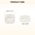 thumbnail image 2 of Uxcell 10pcs Botones Cuadrados 8mm 2 Agujeros Botones de Concha para Manualidades, Blanco, 2 of 6