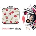 thumbnail image 6 of FORMRS Travel Makeup Bag Large Capacity Train Case Cosmetic Organizer with Adjustable Dividers, Red Cherry, 6 of 8