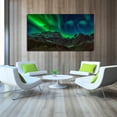 thumbnail image 4 of Green Mountain Under Aurora Wall Art Aurora Borealis Picture Canvas Art Northern Lights Framed Painting Wall Decor For Home Office Bedroom Livingroom Reeady to Hang, 4 of 6
