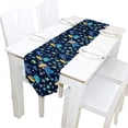 thumbnail image 5 of SKYSONIC 13x90 Inches Table Runner Mermaids Fish Dolphins Washable Table Cloth Runner for Holiday Home Wedding Table Top Decoration, 5 of 5