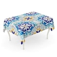 thumbnail image 1 of LADDKE Blue Mediterranean on Italian Tiles Majolica Pattern Abstract Antique Tablecloth Table Desk Cover Home Party Decor 60x84 inch, 1 of 1