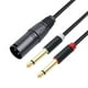thumbnail image 2 of Cable Micrófono Divisor XLR A Doble TS Mono Y 1/4 Pulg. 6 35 Mm para Mezclador (3 Metros), 2 of 6