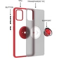 thumbnail image 2 of Xpression Cover for Samsung Galaxy Z Fold 5 Finger Ring Stand Holder Kickstand Hybrid Frosted Matte Silicone TPU Hard PC Slim Frame Phone Case - Red, 2 of 8