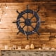 thumbnail image 3 of Barco de madera Soledad Timón Mediterráneo decoración colgante, 3 of 8