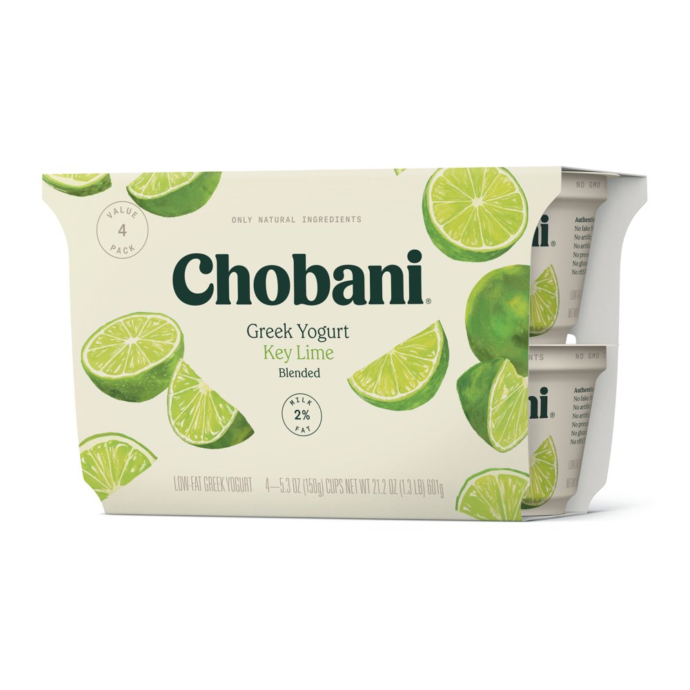 Chobani® 2 Greek Yogurt, Key Lime Blended 5.3oz, 4pack