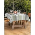 thumbnail image 3 of Outdoor Tablecloths with Umbrella Hole & Zipper, Sage Green Rectangle Tablecloth 52x70 Inch, Modern Abstract Grey Striped Art Waterproof Table Cloth, Patio/Pool/Picnic Table Covers, 3 of 8