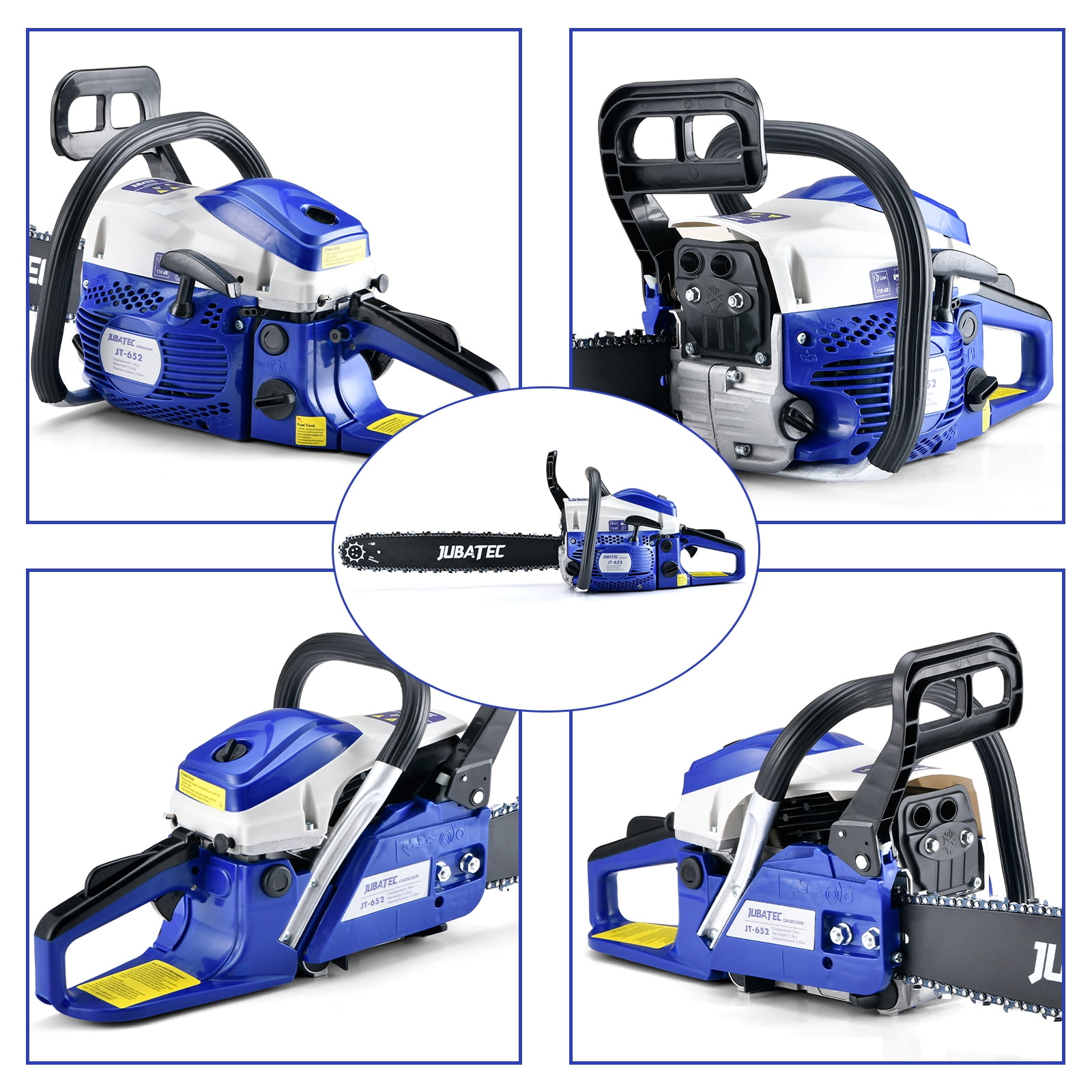 58cc Gas Chainsaw 2-Cycle Engine Gas Powered Chainsaws 20 Inch Petrol Handheld Cordless Gasoline Chain Saw for Cutting Wood Tree Trimming Farm Garden
