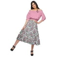 thumbnail image 2 of Moomaya Cotton Skirt With Elastic Pull-On Waist Printed Flared Skirt Summer Wear, 2 of 5