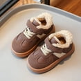 thumbnail image 6 of Children's Casual Sports Shoes with Fleece Lining Soft Sole Winter Warm British Style Fashion Sneakers for Big Kids Girls and Boys, 6 of 6