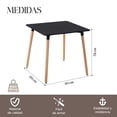 thumbnail image 3 of Mesa Comedor Cuadrada Pido Todo Estilo Eames Minimalista Negro 6.49 pulg, 3 of 7