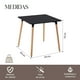thumbnail image 3 of Mesa Comedor Cuadrada Pido Todo Estilo Eames Minimalista Negro 6.49 pulg, 3 of 7