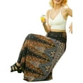 thumbnail image 6 of Qmyliery Women Bohemian Long Skirt, Elastic High Waist Big Hem Tie-up Skirt for Beach/ Seaside/ Vacation, 6 of 9