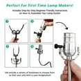 thumbnail image 5 of I Like That Lamp DIY Lamp Wiring Kit - Silver Socket + 12FT Black Cord (2 Pack) - For Making & Fixing Table or Floor Lamps - Repair & Rewire Antique or Vintage Lighting Fixtures - Complete Hardware, 5 of 9