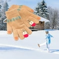 thumbnail image 4 of Winter Gloves Men Cute Christmas Snowman Split Finger Knitting Touch Screen, 4 of 6