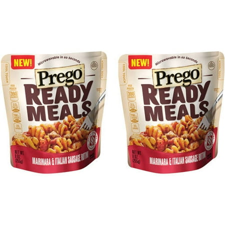 - (2 Pack) Prego Ready Meals Marinara & Italian Sausage Rotini, 9 oz.